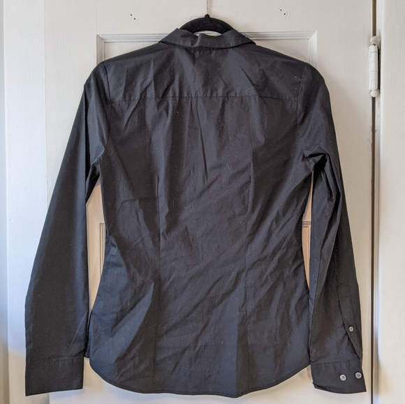 Black Button-Up H&M Long Sleeve Shirt, NWT - Picture 2 of 3